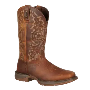 Durango® Men's 12" Western Brown Square Toe Work Boots DB4343