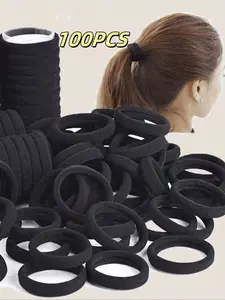 Solid Color Hair Tie, High Stretch Hair Tie, Casual Simple Hair Accessories for Women & Girls, Minimalist Headwear Suitable for Thick Hair, Hair Scrunchies