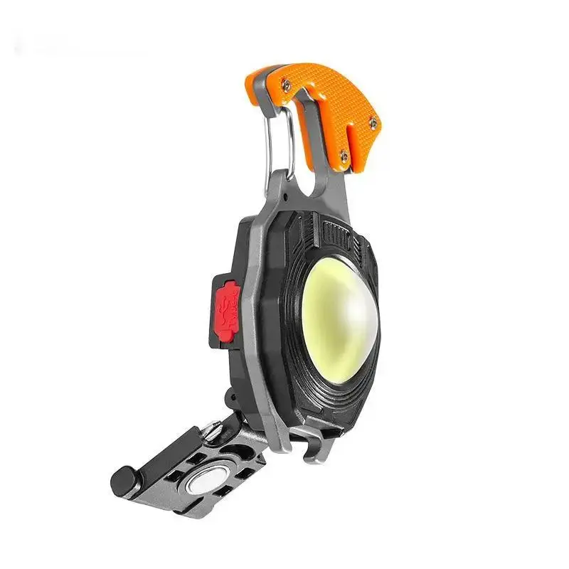 Survival Gear: COB LED Multitool Flashlight with Magnet, Bottle Opener & Whistle - Rechargeable Camping Light for Hiking, Emergencies & Outdoor Adventures