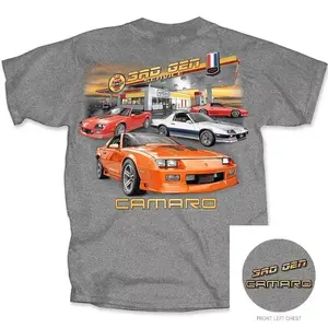 Chevrolet Camaro 2-Sided T-Shirt – 3rd Generation 1982–1992 Service Station Graphic Tee for Muscle Car Fans, Unisex Menswear