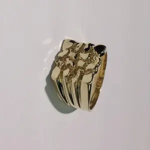 Nugget Ring Gold 10k Solid Vintage for Men and Women