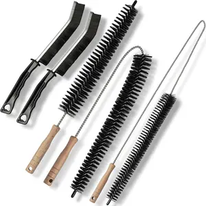 Dryer Vent Cleaner Kit, 3-Size Flexible Dryer Vent Brush Set with 2 Crevice Brushes, 17" 28" " Lint  Cleaning Tool for Dryer Vents, Refrigerator Coils, Radiator &  Cleaning Essentials