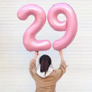 40 Inch Pearl Pink Number Balloon Birthday Wedding Baby Shower Theme Party Decoration Balloons