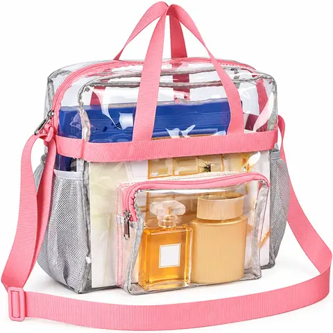 Clear Tote Bag Stadium Approved - 12x6x12 Clear Bag for Stadium Events, Quick Pass Clear Bag for Travel Work Concerts