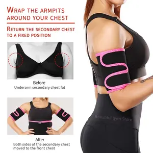 New women's arm shaper, made of neoprene, two-pack, with arm control, Compression and shaping sleeves, women's arm shaping and slimming device.