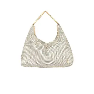 olga berg Shar Mesh Convertible Bag in Gold
