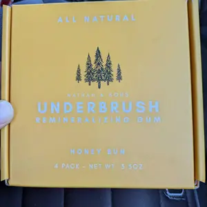 Product Review of Honey Bun  UNDERBRUSH Remineralizing Chewing Gum with Nano-Hydroxyapatite for Teeth and Gum Protection - 30 DAY SUPPLY Sweet Natural from T**1