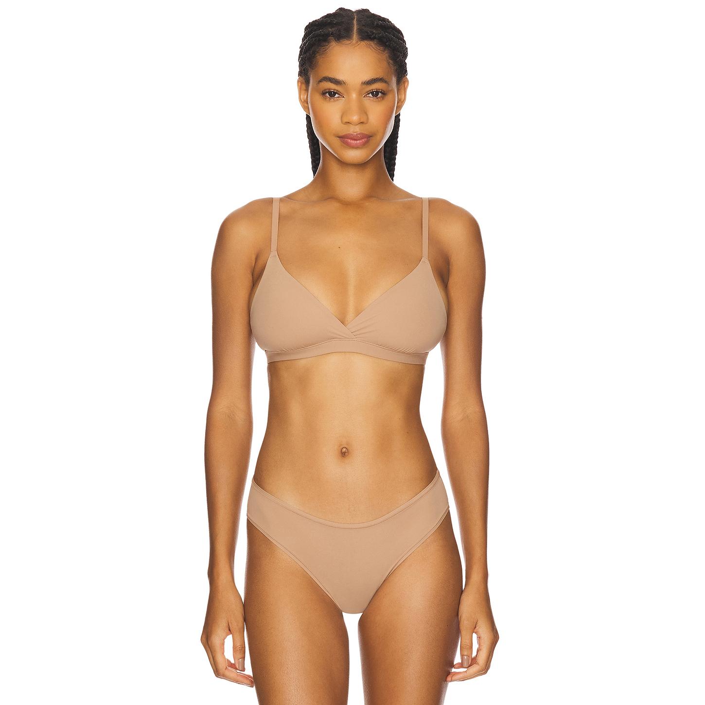 SKIMS Fits Everybody Crossover Bralette in Sand