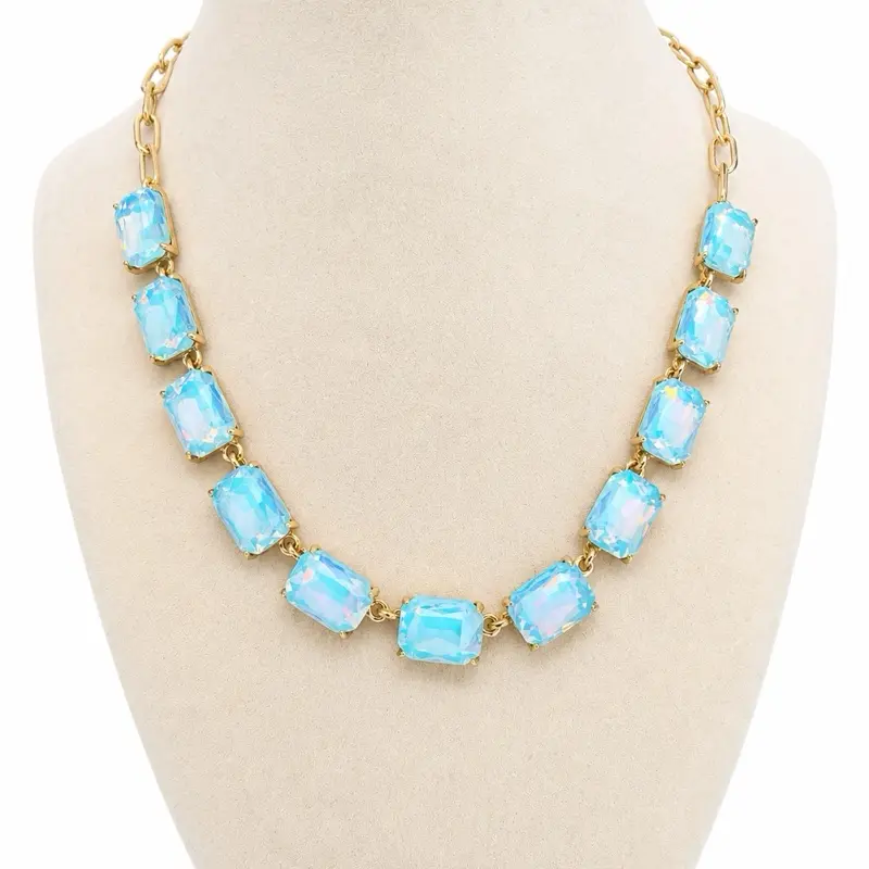 Blue Opal Gemstone Necklace