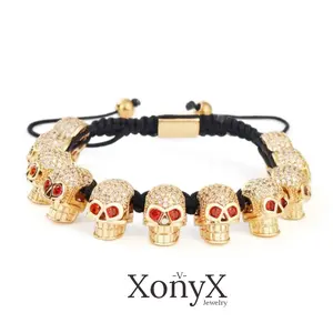 XonyX-V- Men Adjustable Gold Branded Bracelet