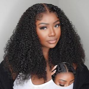 Afro Kinky Curly Glueless Wig 5x5 Bleached Knots Wear Go Wig Pre Cut HD Lace Front Wig 100% Kinky Curly Human Hair Wigs For Women Lace Closure Wig Lace Knotless Wig#DealsForYouDays