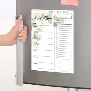 Magnetic Meal Planning Pad Weekly Menu Planner With Tear Off Grocery List For Kitchen