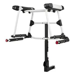 VEVOR Hitch Mounted Ski & Snowboard Rack, Fits 2-Inch Receiver, Carries up to 6 Pairs of Skis or 4 Snowboards, Hitch-Mounted Rack for Car with Key Lock, Security Strap, Tilt Access, Rubber Padding