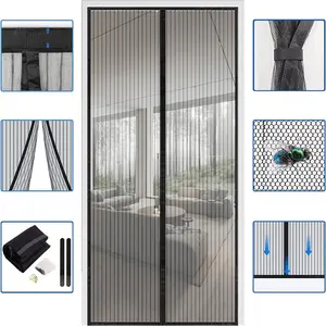 Magnetic Door Curtain, Anti Mosquito Partition Door Curtain, Perforation-free Magnetic Curtain for Home Kitchen Bedroom Bathroom Kitchen