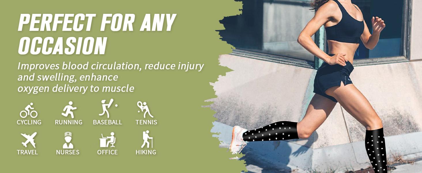 6 pairs Compression Socks for Women & Men -Best Support for Nurses- Graduated Supports Socks for Running, Athletic Sports 6 pairs Compression Socks for Women & Men -Best Support for Nurses- Graduated Supports Socks for Running, Athletic Sports