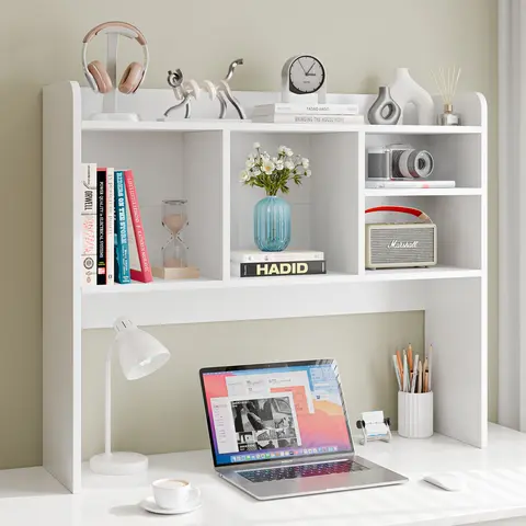Segawe Modern 4-Shelf Engineered Wood Bookshelf Tower - 37x9.5x32 in, 143 lbs Rectangular Desktop Organizer, Home Office Accessory, Commercial Furniture with Pre-Labeled Parts, Reinforced Back, Anti-Tip Kits, Magazine Rack, Soft Foot Pads, Home Goods