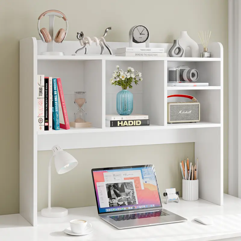 Segawe Modern 4-Shelf Engineered Wood Bookshelf Tower - 37x9.5x32 in, 143 lbs Rectangular Desktop Organizer, Home Office Accessory, Commercial Furniture with Pre-Labeled Parts, Reinforced Back, Anti-Tip Kits, Magazine Rack, Soft Foot Pads, Home Goods