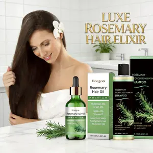 Rosemary Essential Oil + Shampoo Rosemary Hair Care Set Daily Cleanse Scalp Moisturize Hair Nourish Natural Luster Smooth Hydrate Strong and Smooth Hair Nourish Hair Protect Hair