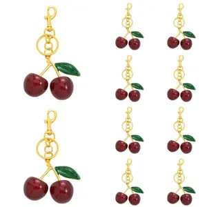 Cherry Keychain Bag Charm, Suitable for Handbags, Cherry Accessories, Holiday Gifts, Multi-functional and Fun Material Gifts