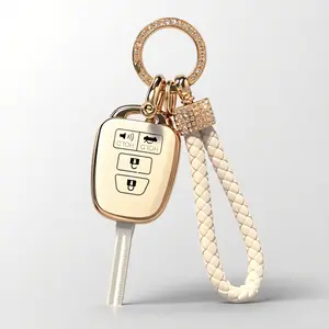 For Toyota 2014-2017 For Corolla For RAV4 For HANLANDER Key Fob Cover Soft TPU Key Fob Case Protective Cover For Camry For Corolla For Tacoma 2012-2019