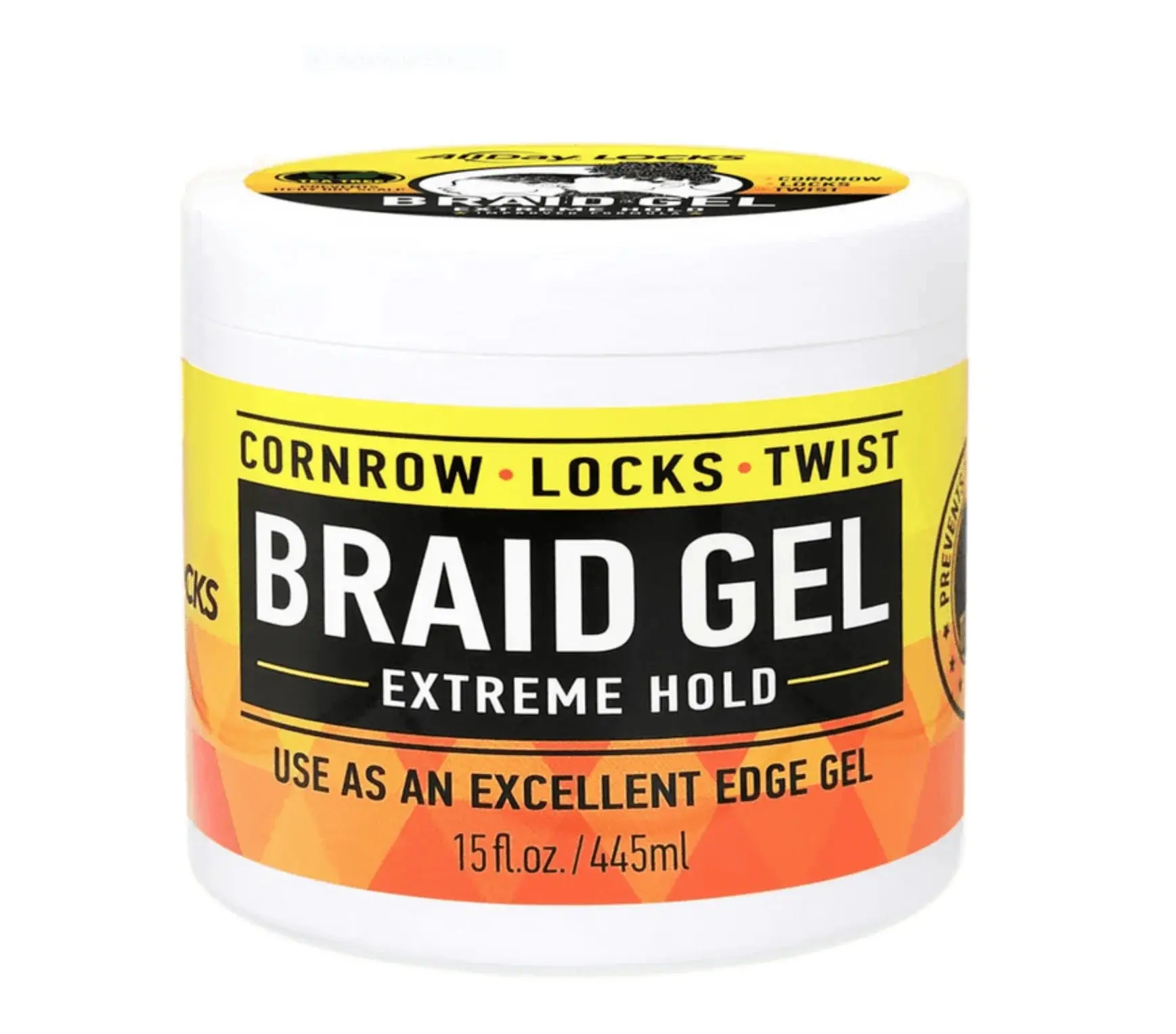 Braiding and Edge Control Gel with Tea Tree Oil for High Hold and Frizz-Free Styling, Unisex Hair Styling Product, 15 oz, Daily Haircare Product, Strong Hold Gel, Glossy Hair, Braiding & Edge Control