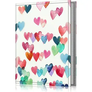 Photo Album 4x6 Photos - 52 Pockets Small Mini Capacity Premium Vegan Leather Cover, Portable Wallet Albums for Family Wedding Boys Girls, Raining Hearts