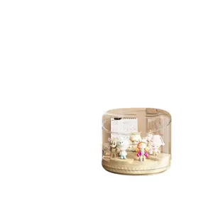 Rotating blind box display box - Pop Mart circular transparent storage box - Dust-proof storage rack - Multi-layer display cabinet - Stackable