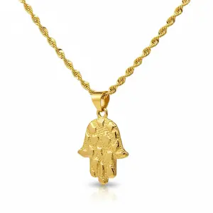 Nugget Henna hand necklace