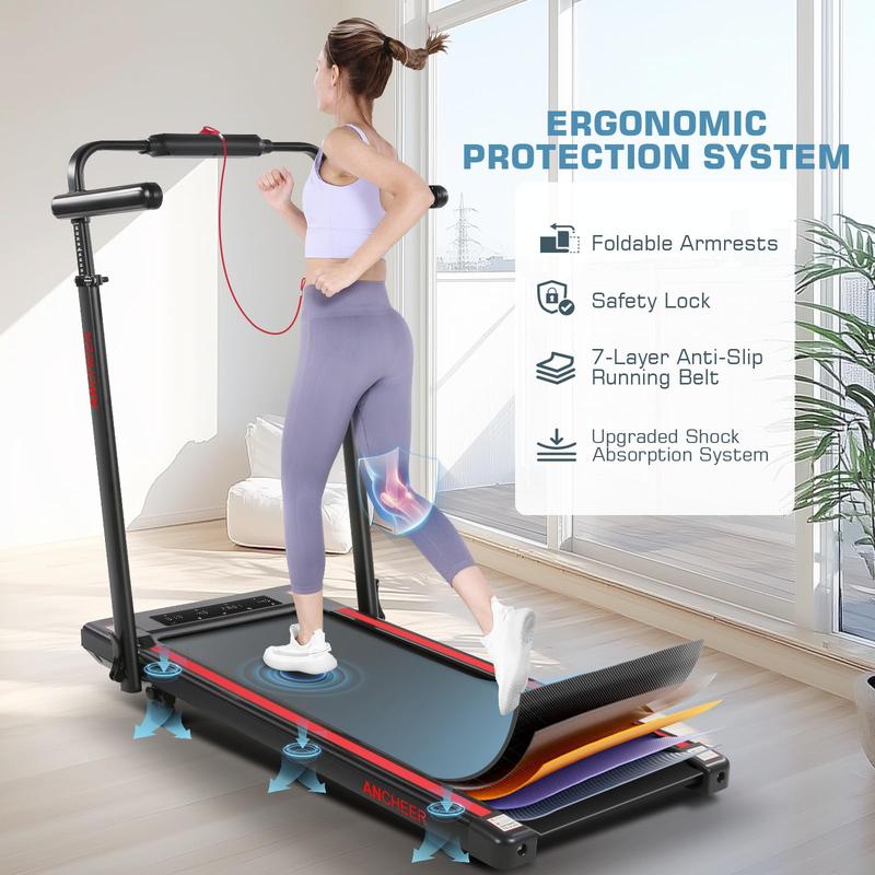 【New Year Special Offer】8-in-1 Under Desk Treadmill Walking Pad - Adjustable Height & Incline,  Foldable Home Treadmill with 3 Control Modes, 350lbs Capacity, No Assembly Required