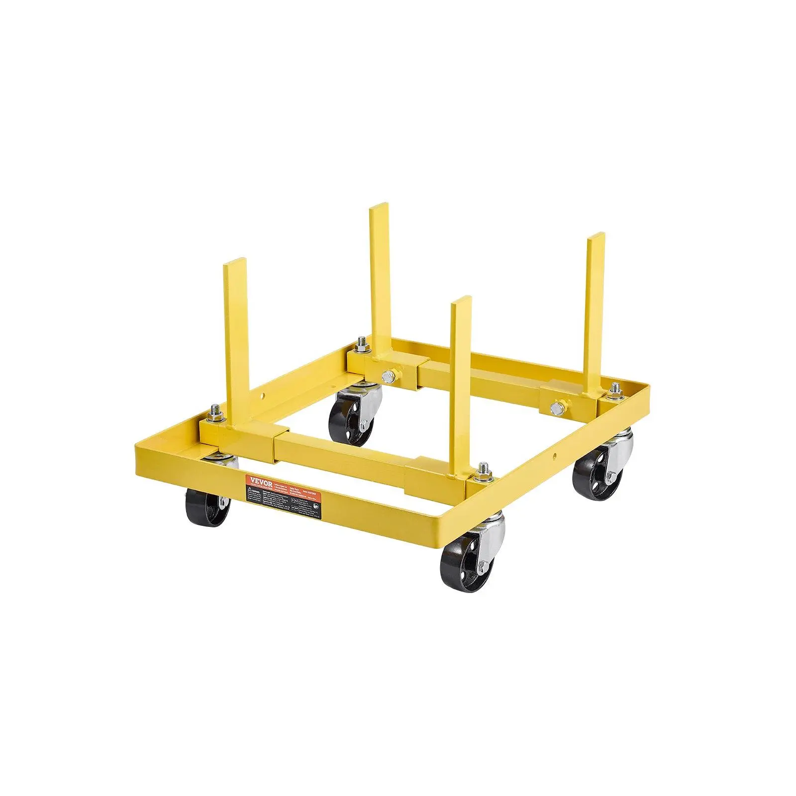 【Summerfinds】VEVOR Engine Stand, 750 LBS Load Capacity Engine Motor Stand with Adjustable Width & Length, Heavy-Duty Steel Motor Holder with 4 Swivel Casters and 2 Ratchet Straps, Suitable for Most Engines
