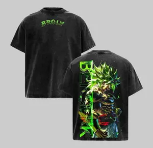 [COLLECTION] Broly The Legendary DBZ Vintage Washed T-Shirt – Double Printed Oversized Graphic Tee, Lightweight Cotton Anime Streetwear Menswear