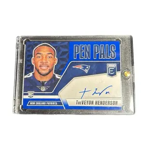 Treveyon Henderson Pen Pals Blue Ink On Card Auto Patriots RC