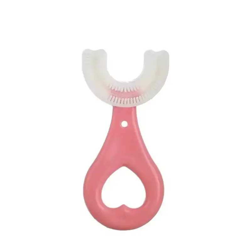 2 pack  Kids U-Shaped Silicone Toothbrush – 360° Mouth Cleaning Brush