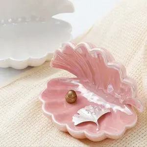 Artistic Decorative Shell Jewelry Tray, Half Round Key & Jewelry Storage Rack, Compact Space-Saving Home Decor, Perfect Gift for Mother or Friend