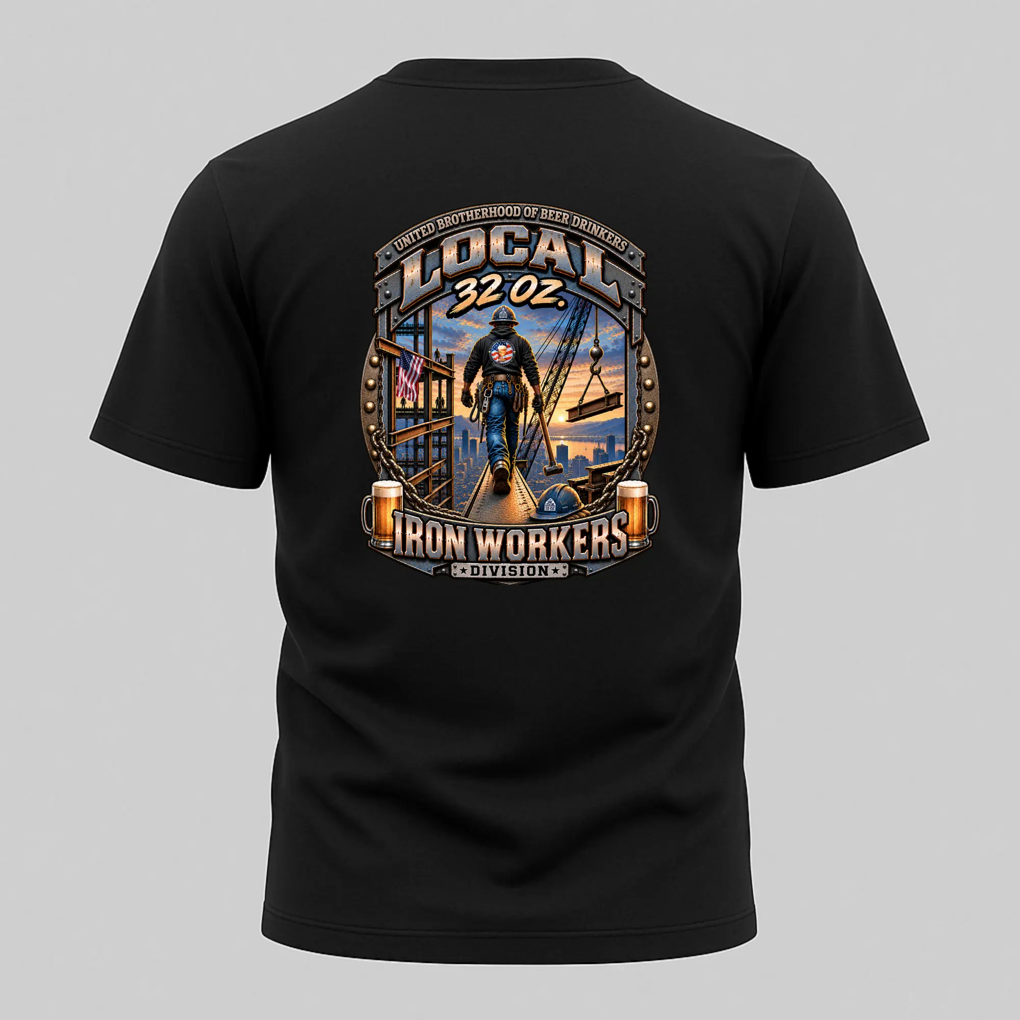 Ironworkers Local 32 oz Graphic Tee