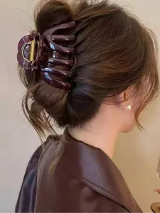 Large Pumpkin Shape Hair Clip for Dense Hair, New High-End Bun Clip, Autumn Winter Hair Accessory, Women's Holiday Decoration, Prom Mom Hair Clip Original, Hair Clips for Thick Hair, Decorative Hair Clips