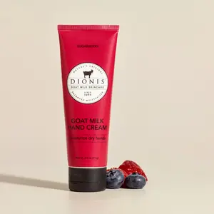 Jumbo Sugarberry Goat Milk Hand Cream by Dionis Goat Milk Skincare - 2.5 oz Ultra Hydrating and Moisturizing