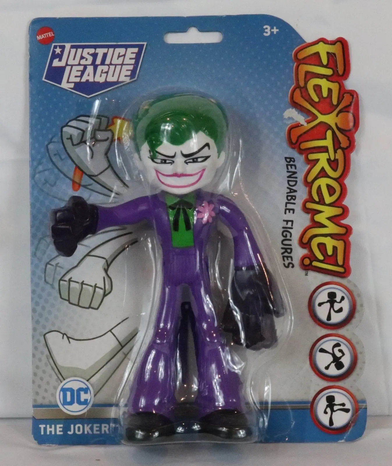 Mattel~ Justice League ~ DC ~ Flextreme! ~ The Joker ~ 7" Bendable Figure - New