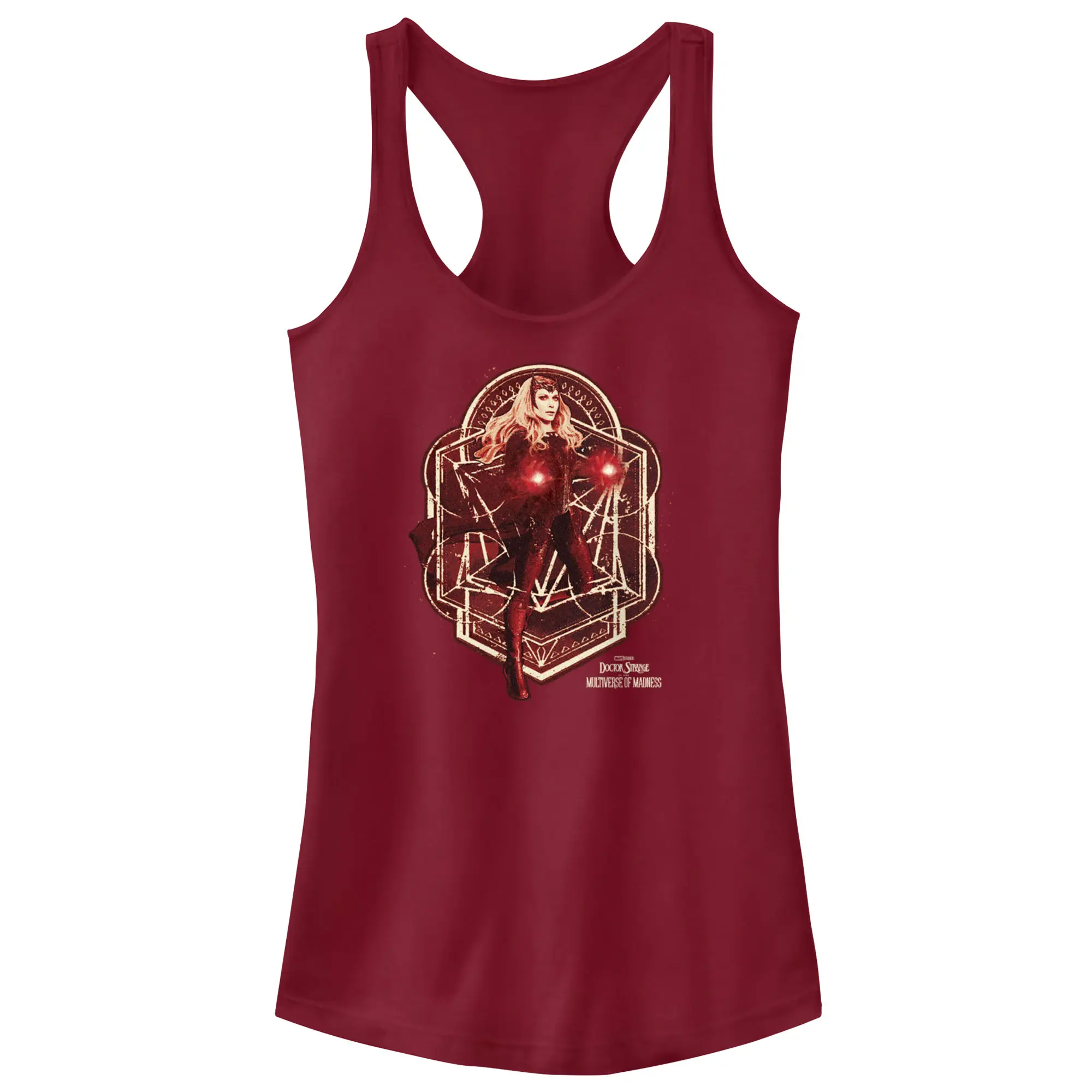Juniors Womens Marvel Doctor Strange in the Multiverse of Madness Wanda Maximoff Racerback Tank Top