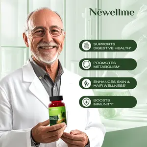 Newellme Apple Cider Vinegar Gummies - Organic Gummies for Digestion, Detoxification & Cleansing with Vitamin B12 Edible