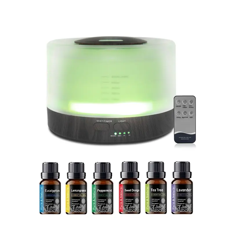 Modern Electronic Ultrasonic Cool Mist Aromatherapy Diffuser Humidifier - Auto-Off, Calming Effect, Color-Changing Atmosphere Light, Timer Setting, Stress Relief, 6 Essential Oils, Drop Operation, for Women, Bedroom, Office Home Use