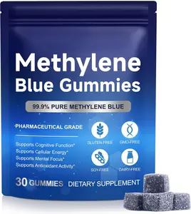 [NEW 2026] Methylene Blue Gummies 30 Count, 5mg of Methylene Blue Per Gummy, for Cognitive Support & Mental Focus, Vegan, Non-GMO, Easy-to-Chew Soft Gummies