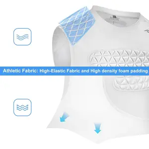 Youth Baseball Chest Protector Shirt - Shock-Absorbing EVA Heart & Sternum Guard for Kids - Breathable Padded Compression for Football, Softball, Lacrosse & Pitching Safety