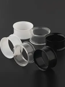 6pcs Hollow Acrylic Ear Tunnels, Ear Tunnel Plugs, Double Flared Saddle Ear Plug Gauges, Ear Stretcher Expander, Ear Stretching, 3-16mm, Body Jewelry Accessories