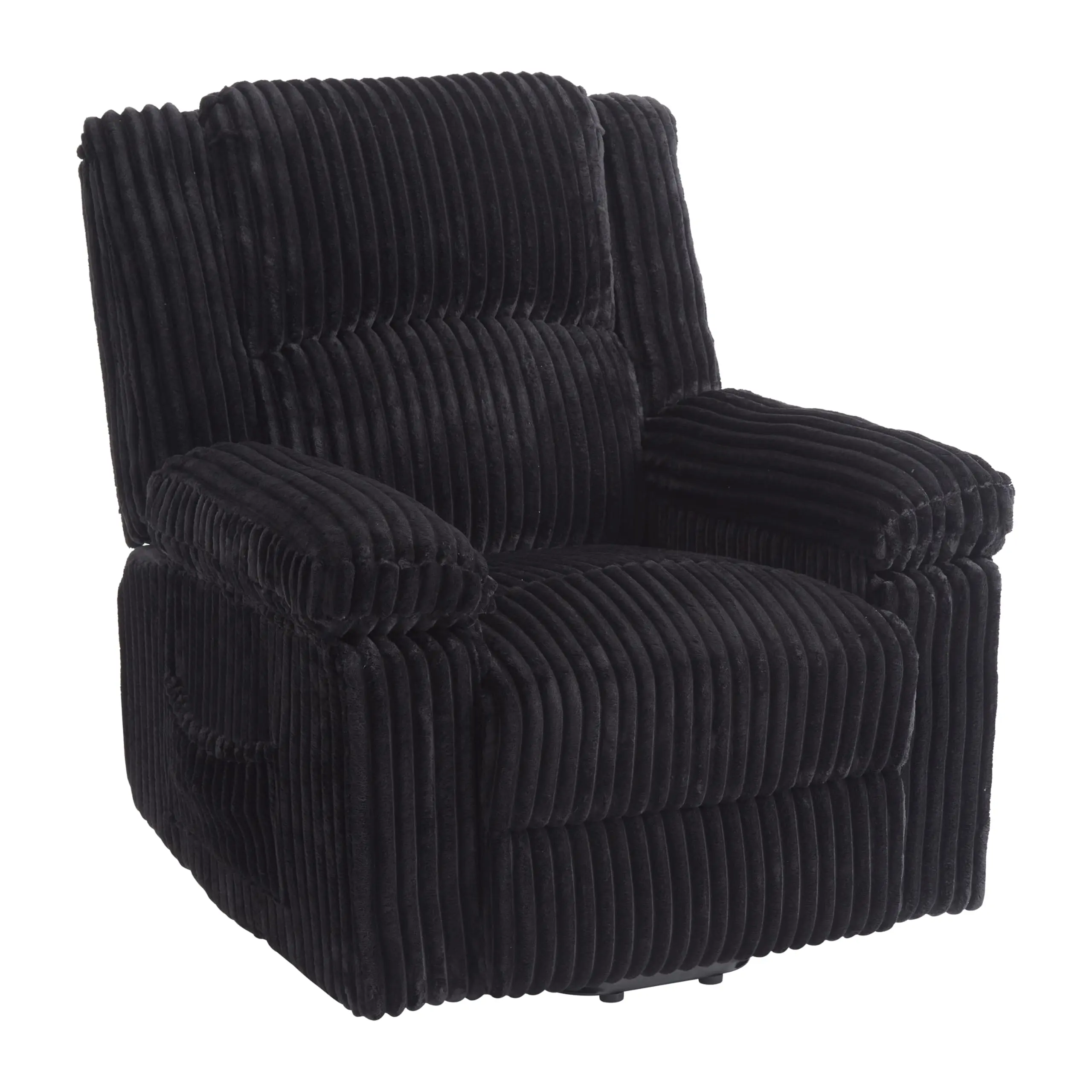 Garvee Traditional Adult Corduroy Manual Recliner Chair - Handle-Operated, Pillow Top Arms, Thick Padding, Side Pocket, 330 lbs Capacity, Adjustable Back, 37"d x 35.43"w x 40.16"h for Living Room, Bedroom, 330 Pounds, Assembly Required