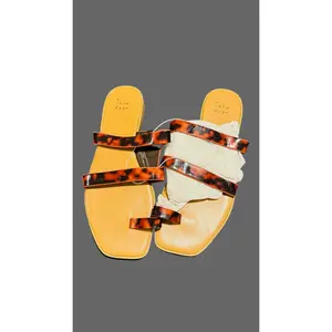 A New Day Women's Marilyn Toe Ring Footbed Sandals with a Tortoise Pattern, Shoe, Footwear