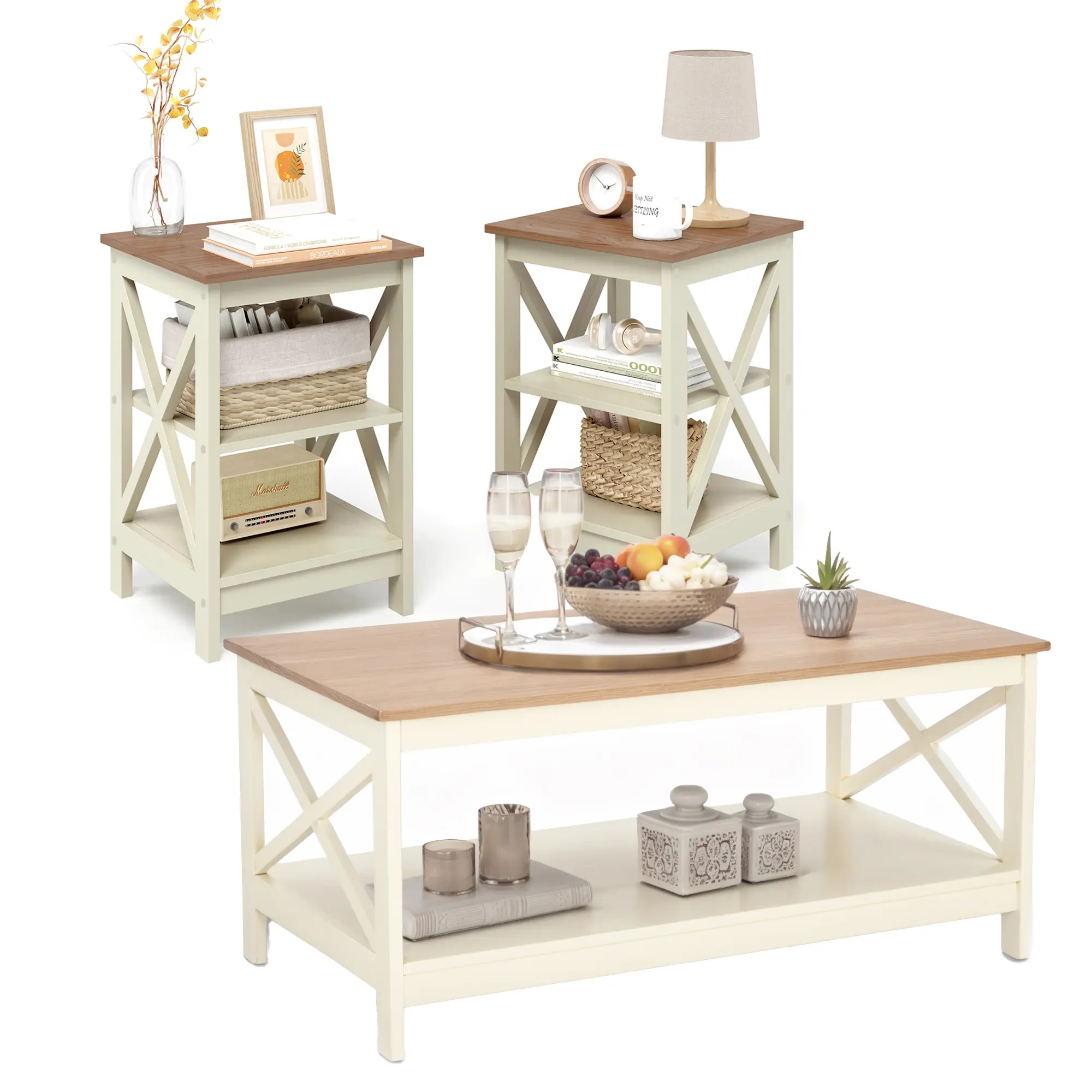 side table & coffee table (set of 3)