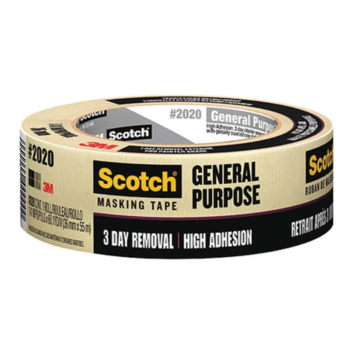 Scotch 2020 Plus -24AP 0.94 in. x 60 yards Heavy Duty Masking Tape, Orange