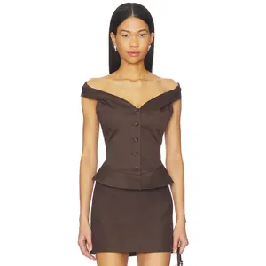 Tularosa Gracyn Top in Dark Brown