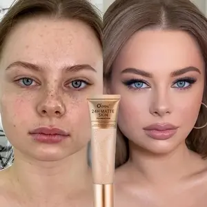 Matte Oil-Control Liquid Foundation, Cover Imperfections & Dark Spots, Color Corrector Concealer, Smooth Application, Skin-Friendly, Oily Skin